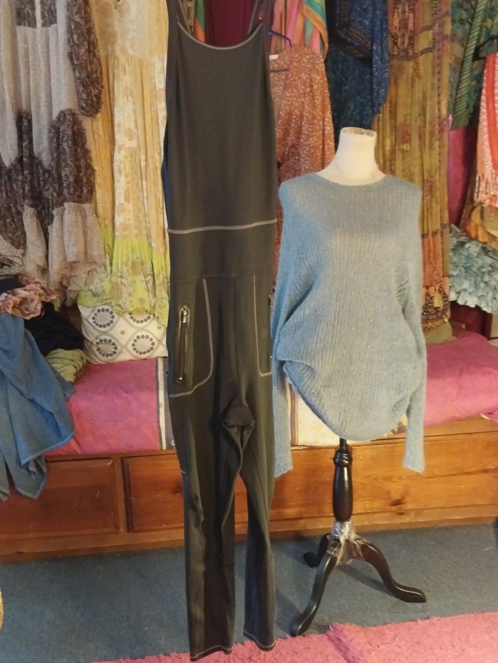 Fp Movement Olive Zip-Pocket Jumpsuit for Women